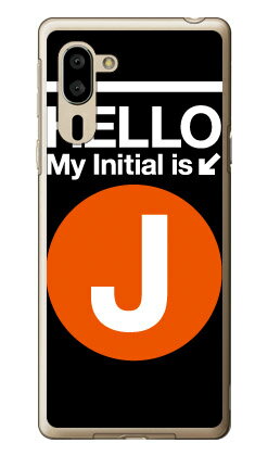 Cf LTD サブウェイイニシャル J オレンジ （クリア） シンプルスマホ5 A001SH SoftBank Coverfull ソフトバンク シャープ a001sh ケース a001sh カバー a001shケース a001shカバー シンプルスマホ5 ケース シンプルスマホ5 カバー 送料無料