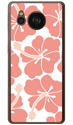 北欧ハイビスカス ベージュピンク （ハードケース） AQUOS sense7 plus SECOND