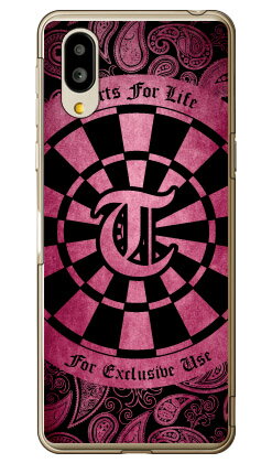 Mobile Phone Cases - Cf LTD ダーツ イニシャル ピンク T （クリア） シンプルスマホ6 A201SH SoftBank・au SHG12　BASIO active2・au SHG09　BASIO active ソフトバンク シャープ ケース カバー a201shケース a201shカバー シンプルスマホ6 ケース カバー 送料無料★