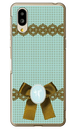 樂天商城 - ドット×カメオ グリーン （クリア） シンプルスマホ6 A201SH SoftBank・au SHG12　BASIO active2・au SHG09　BASIO active ソフトバンク シャープ カバー a201shケース a201shカバー シンプルスマホ6 ケース シンプルスマホ6 カバー シンプルスマホ6 送料無料★