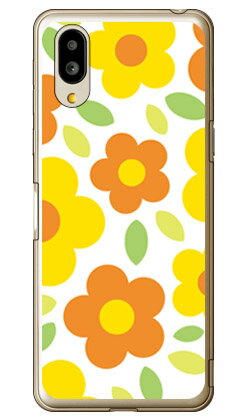 乐天商城 - フラワーポップ ホワイト×イエロー （ソフトTPUクリア） シンプルスマホ6 A201SH・BASIO active SHG09 SoftBank・au SECOND SKINソフトバンク シャープ a201sh ケース a201sh カバー a201shケース a201shカバー シンプルスマホ6 ケース シンプルスマホ6 送料無料★