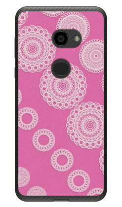 サークルレース ピンク （クリア） AQUOS zero 801SH・SH-M10 SoftBank・MVNOスマホ（SIMフリー端末） Coverfull 平面 受注生産 スマホケース ハードケース 801sh ケース 801sh aquos zero 801sh ケース aquos zero 801sh 送料無料