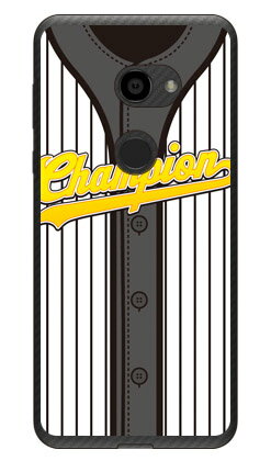 Cf LTD ベースボールユニフォーム ブラックストライプ×グレー （クリア） AQUOS zero 801SH・SH-M10 SoftBank・MVNOスマホ（SIMフリー端末） Coverfull ハードケース 801sh ケース 801sh aquos zero 801sh ケース aquos zero 801sh 送料無料