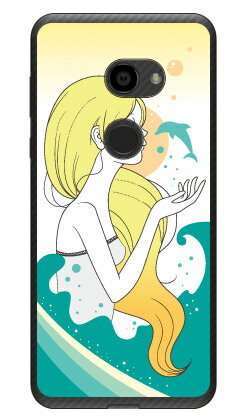 Dolphin （クリア） design by いせきあい AQUOS zero 801SH・SH-M10 SoftBank・MVNOスマホ（SIMフリー端末） Coverfull 平面 受注生産 スマホケース ハードケース 801sh ケース 801sh aquos zero 801sh ケース aquos zero 801sh 送料無料