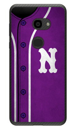 Rakuten - Cf LTD ベースボール イニシャル パープル N （クリア） AQUOS zero 801SH・SH-M10 SoftBank・MVNOスマホ（SIMフリー端末） Coverfull スマホケース ハードケース 801sh ケース 801sh aquos zero 801sh ケース aquos zero 801sh 送料無料