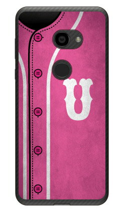 Cf LTD ベースボール イニシャル ピンク U (クリア) AQUOS zero 801SH・SH-M10 SoftBank・MVNOスマホ(SIMフリー端末) Coverfull スマホケース ハードケース 801sh ケース 801sh aquos zero 801sh ケース aquos zero 801sh 送料無料