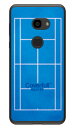 テニスコート ブルー(クリア) AQUOS zero 801SH・SH-M10 SoftBank・MVNOスマホ(SIMフリー端末) Coverfull カバフ...