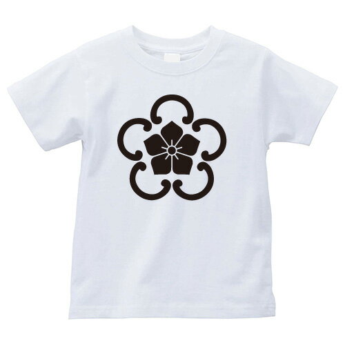 五つ鐶に桔梗（いつつかんにききょう）家紋Tシャツ 家紋 Tシャツ 和柄Tシャツ 和柄 Tシャツ メンズ レディース 半袖 Tシャツ 家 Tシャツ おもしろTシャツ 家紋入り Tシャツ お土産 和風 ギフト 家紋デザイン 日本 デザイン 085-cvt 085cvt 送料無料