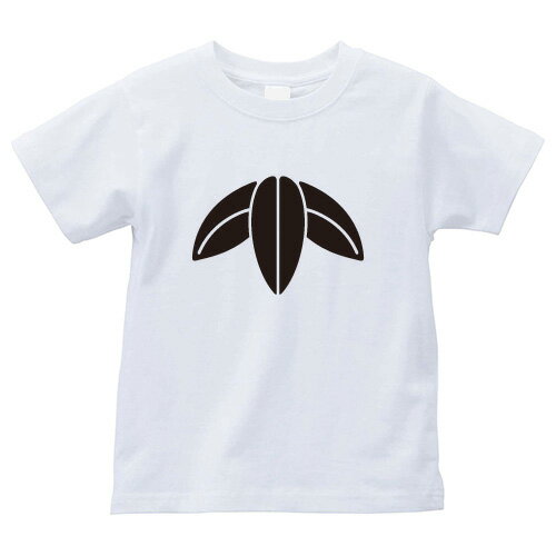 三枚笹（さんまいざさ）家紋Tシャツ 家紋 Tシャツ 和柄Tシャツ 和柄 Tシャツ メンズ レディース 半袖 Tシャツ 家 Tシャツ おもしろTシャツ 家紋入り Tシャツ お土産 和風 ギフト 家紋デザイン 日本 デザイン 085-cvt 085cvt 送料無料