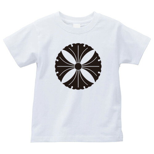 四つ銀杏（よついちょう）家紋Tシャツ 家紋 Tシャツ 和柄Tシャツ 和柄 Tシャツ メンズ レディース 半袖 Tシャツ 家 Tシャツ おもしろTシャツ 家紋入り Tシャツ お土産 和風 ギフト 家紋デザイン 日本 デザイン 085-cvt 085cvt 送料無料