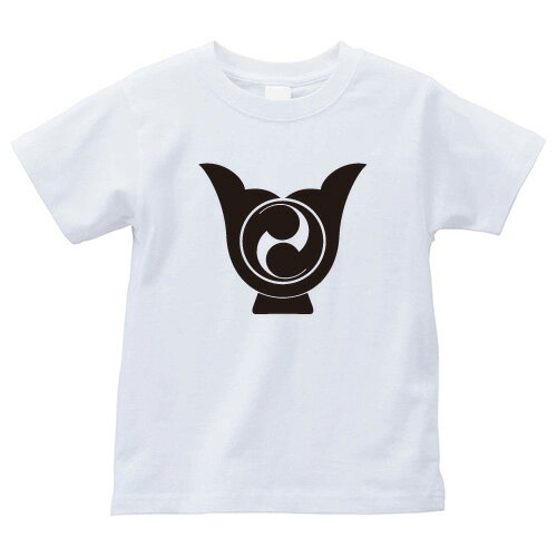 鍬形に二つ巴（くわがたにふたつともえ）家紋Tシャツ 家紋 Tシャツ 和柄Tシャツ 和柄 Tシャツ メンズ ..
