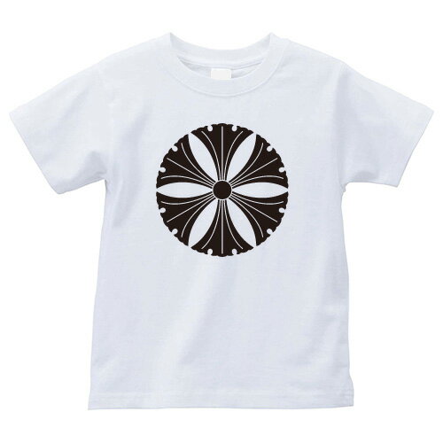 六つ銀杏車（むついちょうぐるま）家紋Tシャツ 家紋 Tシャツ 和柄Tシャツ 和柄 Tシャツ メンズ レディース 半袖 Tシャツ 家 Tシャツ お..