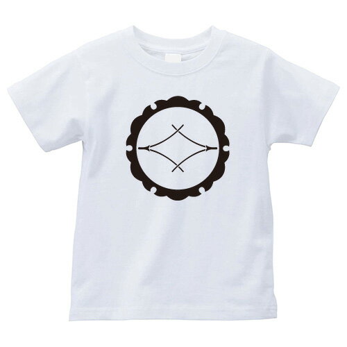 外雪輪に松葉菱（そとゆきわにまつばびし）家紋Tシャツ 家紋 Tシャツ 和柄Tシャツ 和柄 Tシャツ メンズ レディース 半袖 Tシャツ 家 Tシャツ おもしろTシャツ 家紋入り Tシャツ お土産 和風 ギフト 家紋デザイン 日本 デザイン 085-cvt 085cvt 送料無料