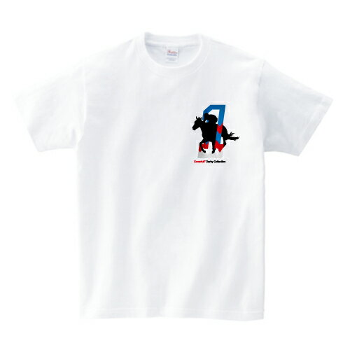 ダービーコレクションシリーズ Tシャツ 勝負服 【51】 胴青・赤山形一文字・袖白 Sサイズtシャツ 勝負服 競馬 tシャツ メンズ レディース 大人用 半袖 Tシャツ tシャツ おもしろTシャツ キャラクターtシャツ アニメ お土産 ギフト 日本 デザイン 085-cvt