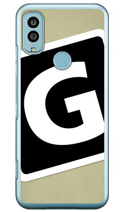Cf LTD キャンプ イニシャル ベージュ×ブラック G （クリア） Android One S9 Y!mobile Coverfull ハードケースandroid one s9 ケース android one s9 カバー アンドロイドワンs9 ケース アンドロイドワンs9 カバー androidones9 ケース androidones9 送料無料★