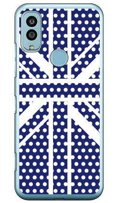 Cross dot union jack ネイビー （ソフトTPUクリア） design by ROTM Android One S9 Y!mobile SECOND SKINandroid one s9 ケース android one s9 カバー アンドロイドワンs9 ケース アンドロイドワンs9 カバー androidones9 ケース androidones9 カバー 送料無料★