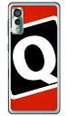 Cf LTD キャンプ イニシャル レッド×ブラック Q (クリア) Android One S8 S8-KC Y!mobile Coverfull android one s8 s8-kc ケース android one s8 s8-kc カバー アンドロイドワンs8 s8-kc ケース アンドロイドワンs8 s8-kc カバー 送料無料(2)