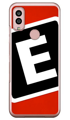 Cf LTD キャンプ イニシャル レッド×ブラック E (クリア) Android One S10 Y!mobile Coverfull カバフル 平面android one s10 ケース android one s10 カバー アンドロイドワンs10ケース アンドロイドワンs10カバー s10ケース s10カバー yモバイル 送料無料★