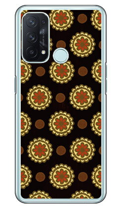 フラワースポット チョコレートオレンジ （クリア） OPPO Reno5 A A101OP・CPH2199 Y!mobile・MVNOスマホ（SIMフリー端末） Coverfulloppo reno5 a oppo reno5 a ケース oppo reno5 a oppo reno5 a カバー reno5 a ケース reno5 a カバー reno5 aケース reno5 送料無料