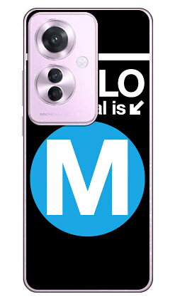 Rakuten - Cf LTD サブウェイイニシャル M サックスブルー (クリア) OPPO Reno11 A A401OP CPH2603 Coverfull 本体 保護 ハードケース スマホカバー　送料無料
