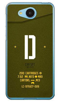 Cf LTD ミリタリー イニシャル アルファベット D カーキ （クリア） Android One 507SH・AQUOS ea 606SH Y!mobile・SoftBank Coverfull 507sh ケース 507sh カバー 507shケース 507shカバー 507sh android one アンドロイドワン 送料無料