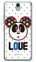 Love Panda ブラックドット (クリア) design by Moisture Android One S1 Y!mobile SECOND SKIN android one s1 ケース android one s1 カバー アンドロイドワンs1 ケース アンドロイドワンs1 カバー androidones1 ケース 送料無料(2)
