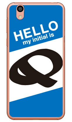 Cf LTD ハローイニシャル Q ブルー （クリア） Android One S3 Y!mobile・SoftBank Coverfull android one s3 ケース android one s3 カバー アンドロイドワンs3ケース アンドロイドワンs3カバー s3ケース s3カバー yモバイル 送料無料