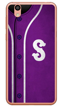 Cf LTD ベースボール イニシャル パープル S （クリア） Android One S3 Y!mobile・SoftBank Coverfull android one s3 ケース android one s3 カバー アンドロイドワンs3ケース アンドロイドワンs3カバー s3ケース s3カバー 送料無料