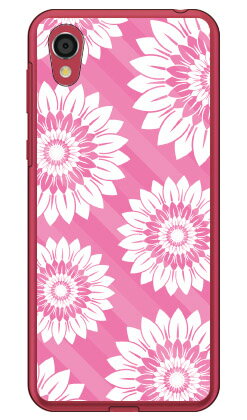 フラワーストライプ ピンク （クリア） Android One S5 Y!mobile YESNO ハードケース android one s5 ケース android one s5 カバー アンドロイドワンs5 ケース アンドロイドワンs5 カバー androidones5 ケース androidones5 カバー 送料無料