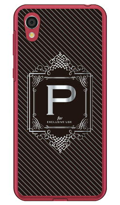 Cf LTD ラグジュアリーイニシャル P シルバーグレー （クリア） Android One S5 Y!mobile Coverfull android one s5 ケース android one s5 カバー アンドロイドワンs5 ケース アンドロイドワンs5 カバー androidones5 ケース androidones5 送料無料