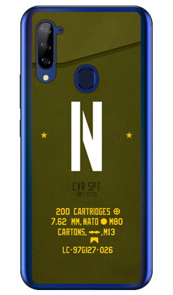 Cf LTD ミリタリー イニシャル アルファベット N カーキ (クリア) Libero 5G A003ZT Y!mobile Coverfull ハードケース libero 5g ケース libero 5g カバー リベロ5g ケース リベロ5g カバー libero5g ケース libero5g カバー 送料無料