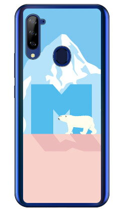 Cf LTD シロクマ イニシャル M （クリア） Libero 5G A003ZT Y!mobile Coverfull 平面 受注生産 スマホケース ハードケース libero 5g ケース libero 5g カバー リベロ5g ケース リベロ5g カバー libero5g ケース libero5g カバー 送料無料