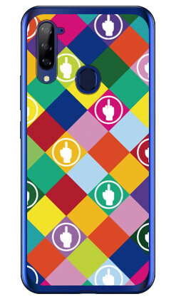 F rhombuses マルチ （ソフトTPUクリア） design by ROTM Libero 5G A003ZT Y!mobile SECOND SKIN スマホケース ソフトケース libero 5g ケース libero 5g カバー リベロ5g ケース リベロ5g カバー libero5g ケース libero5g カバー 送料無料