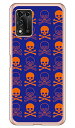 スカル ネイビー×オレンジ (ソフトTPUクリア) Libero 5G II A103ZT Y!mobile SECOND SKIN 平面 受注生産 スマホケース ソフトケースlibero 5g 2 ケース libero 5g 2 カバー リベロ5g2 ケース リベロ5g2 カバー libero5g2 ケース libero5g2 カバー 送料無料(2)