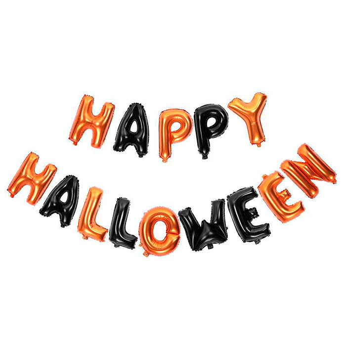 HAPPY HALLOWEEN 文字型バルーン パーティー 装飾 デコレーション イベント 即納 ハッピーハロウィーン アルファベットバルーンセット