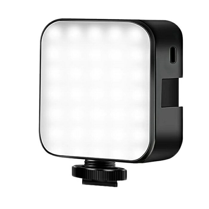 ビデオライト 乾電池式 超軽量 正方形 コンパクト 自撮り スマホ LEDライト 小型 ポケットフィルライト カメラ用 補助ライト YouTube tiktok 多機種対応 ライブ配信用 汎用タイプ 撮影用ライト 2