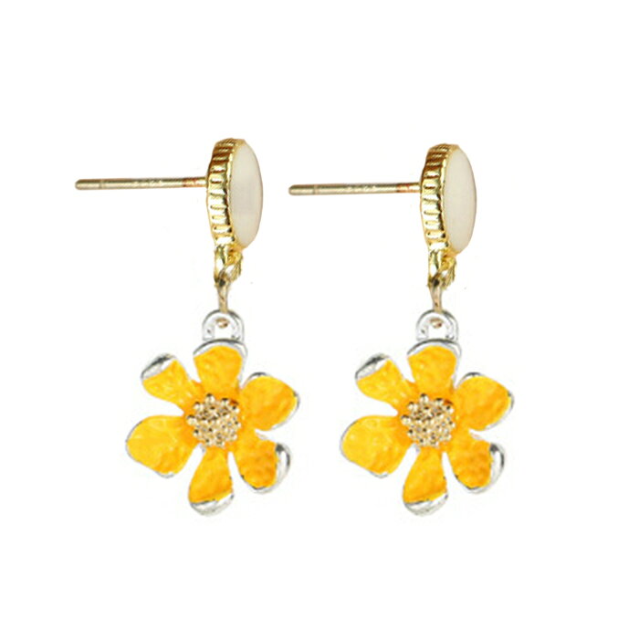 ピアス レディース 揺れる デイジー 花 フラワー スタッドピアス アクセサリー 大人可愛い 小ぶり 小さめ 軽い 華奢 おしゃれ かわいい 春 夏 カジュアル 上品 清楚 ナチュラル ギフト プレゼント 誕生日 女性 おすすめ シンプル 小花モチーフ 普段使い