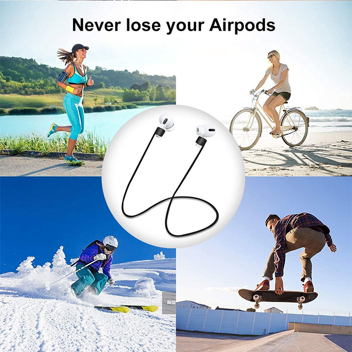 AirPods Pro 落下防止 ネックストラップ イヤホンストラップ マグネット吸着 磁石内蔵 AirPods3 シリコン AirPods2 紛失防止 軽量 着脱簡単 エアポッズ 3