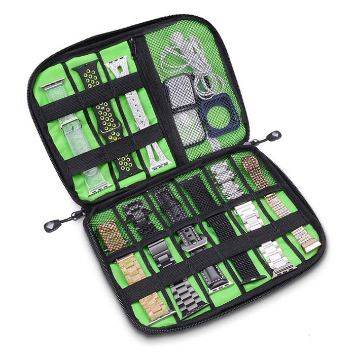 腕時計バンド収納ケース キャリングポーチ 充電ケーブル収納 AppleWatch 取り換えバンド ガジェットケ..