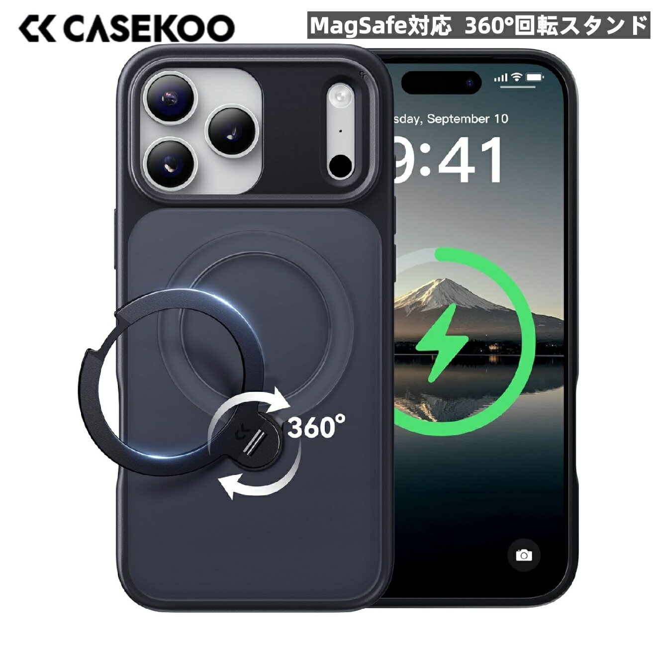 CASEKOO iPhone15Pro スマホケース 黒 【公式通販】