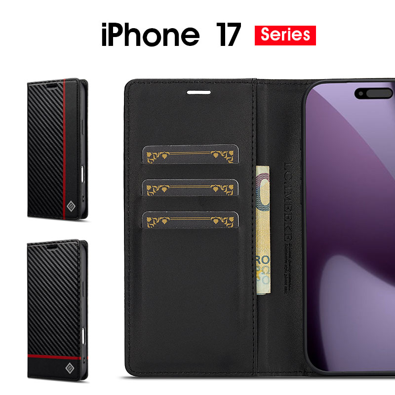 Rakuten - スマホケース iPhone 17ケース 手帳型 iPhone Airケース マグネット iPhone 17 pro カバー カーボン調 レザーケース アイフォン17 Proケース カード入れ iPhone 17 Pro max カバー シンプル アイフォン17ケース スタンド機能 iphone 17 proケース 蓋ピタッケース 全面保護