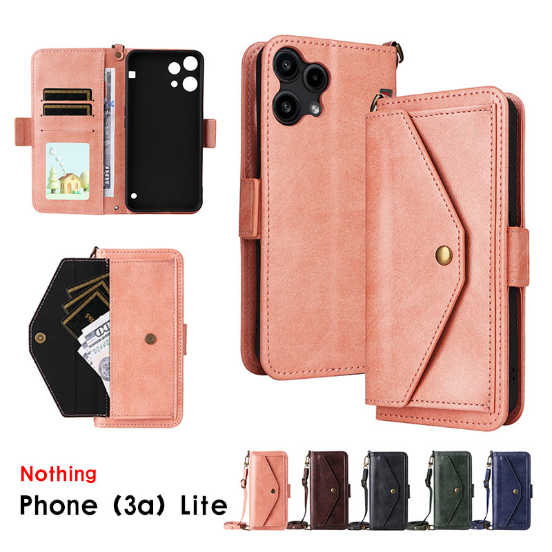 Rakuten - スマホケース Nothing Phone (3a) Liteケース 手帳型 ナッシングフォン 3a liteケース ショルダーケース Nothing Phone 3A Lite カバー カード収納 ナッシング Phone 3a Lite 保護カバー レザーケース nothing phone 3a lite携帯ケース 耐衝撃ケース ショルダーストラップ
