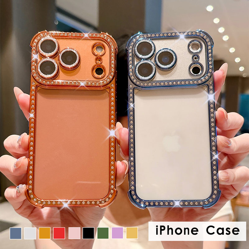 スマホケース iPhone 17ケース iPhone 15ケース キラキラ iPhone 16ケース 背面型 アイフォン 17 proケース クリアケース iPhone 16 proケース 背面透明 iphone 16 pro max カバー メッキ加工 iPhone 17 Proケース ソフトケース iphone 14