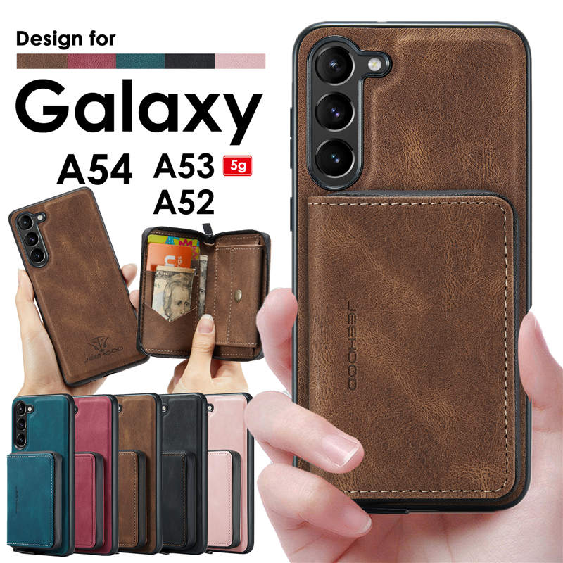 Rakuten - 背面カード収納 スマホケース Galaxy A53 ケースGalaxy A54 5G ケース 背面カード Galaxy A52 5G ケース 背面カード入れ スマホケース ギャラクシーA54 A53 A52 galaxy a54 5g sc-53d ケース 耐衝撃 galaxy a52 5g sc-53b 背面カードケース 背面手帳 Galaxy A54 携帯ケース