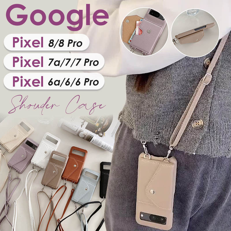 Rakuten - Google Pixel 9 ケース スマホショルダー Pixel 9 Pro XL 8a 8 pro 7a 7 pro 6a 6 Pro スマホケース ショルダー タイプ 背面手帳 ショルダー ストラップ 肩掛け 肩紐 革 背面ポケット カード収納 大人かわいい 可愛いGoogle Pixel 8a ケース Google Pixel 7 aケース 背面手帳