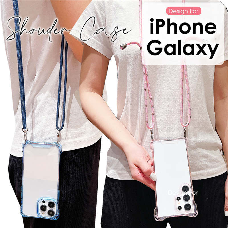 Rakuten - iPhone15 Plus 15 Pro Max 14 Pro Max Plus Galaxy S24 Ultra S23 Ultra S23 FE S23 A55 A54 A53 スマホケース ショルダー タイプ 肩掛け ショルダーストラップ 紐 背面透明 クリアケース かわいい Galaxy S24 ケース S24 Ultra ケースGalaxy A55 ケース ショルダーケース