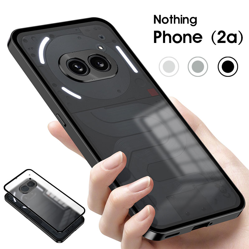 Rakuten - Nothing Phone 2A 対応 ケース 半透明 Nothing Phone (2a)ケース スマホケース nothing phone 2a カバー スリム 軽量 Nothing Phone 2a 6.7型ケース アルミニウムバンパー ナッシング フォン 2aケース 保護カバー アルミケース バックル式