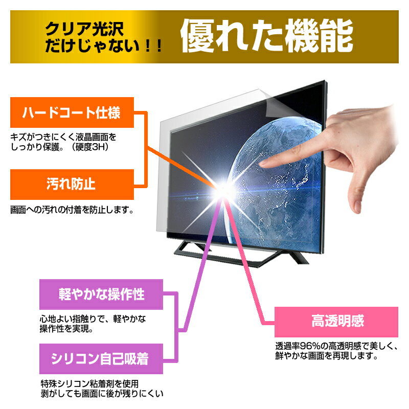 【メール便は送料無料】MEK LC2496[24インチ]透過率96％ クリア光沢 液晶保護 フィルム 液晶TV 保護フィルム