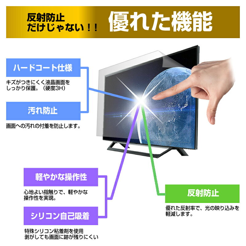 三菱電機 REAL LCD-A50XS1000 [50インチ] 機種で使える 反射防止 ノングレア 液晶保護フィルム 液晶TV 保護フィルム メール便送料無料 3