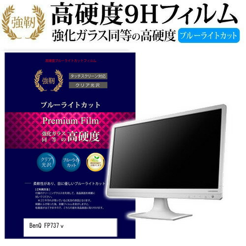 BenQ FP737v 17インチ 機種で使える 強化 ガラスフィルム と 同等の 高硬度9H ブルーライトカット 光沢タイプ 改訂版 液晶保護フィルム メール便送料無料